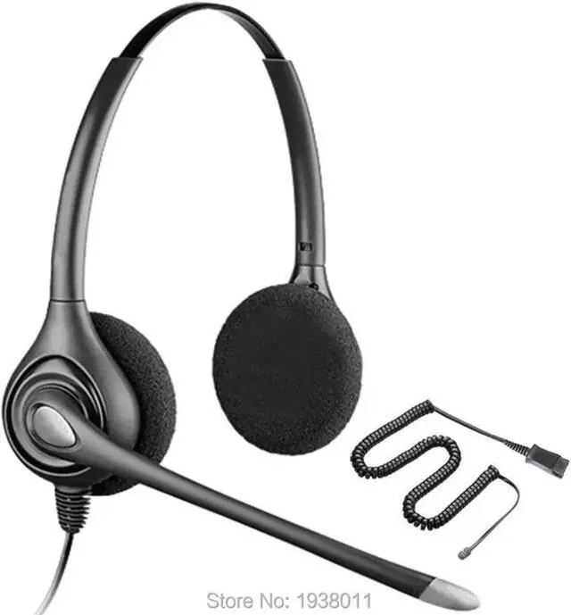 Main image of Aomoproing Binaural RJ9 plug Headset QD office call center telephone headset ,2.5mm or 3.5mm plug optional