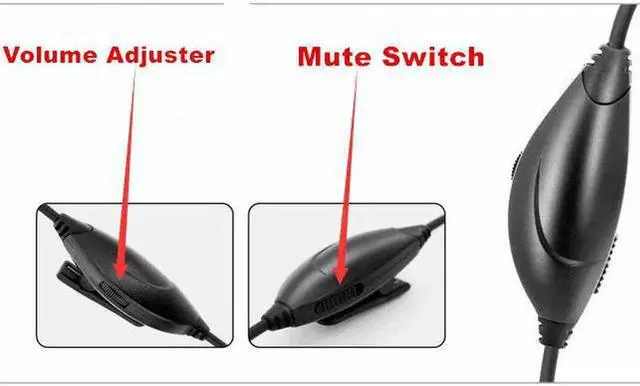 Alt view image 5 of 5 - Aomoproing Volume+Mute+ Binaural RJ9/RJ10 plug headset wtih QD (Quick Disconnect) cable Noise canceling Telephone headset for call center