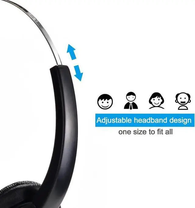 Alt view image 5 of 5 - Aomoproing Sale !! RJ9 Plug headset for call center with mic for phones Aspire Dterm Nortel Norstar Meridian PLT ShoreTel ROLM Packet8 etc