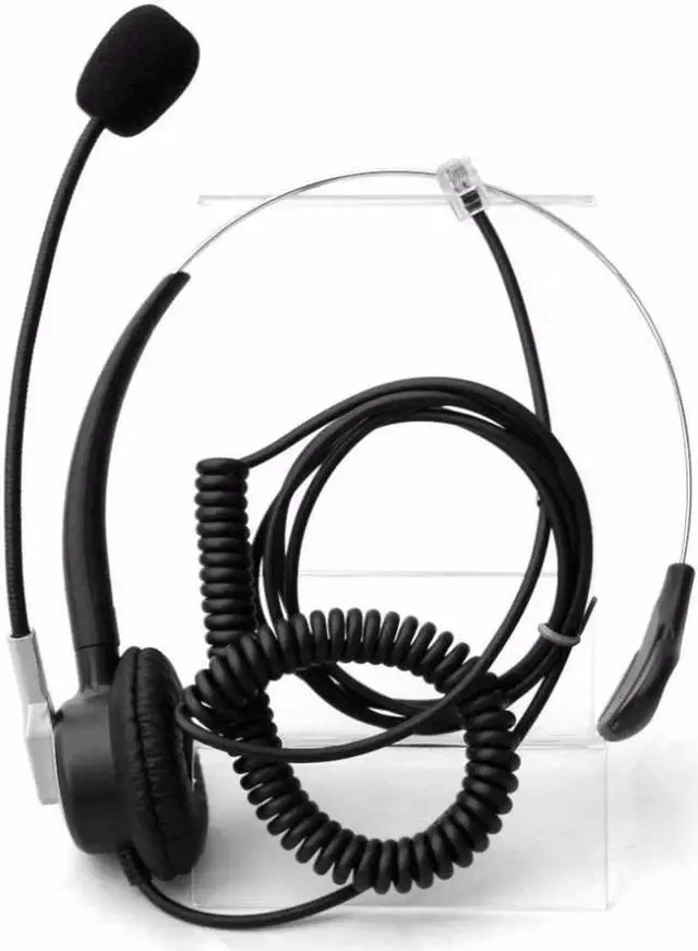Alt view image 4 of 5 - Aomoproing Wantek Call Center Telephone Headset with Mic for Yealink SIP-T19P T22P T26P T32G T42G T48G and Huawei ET325 ET525 IP Phones