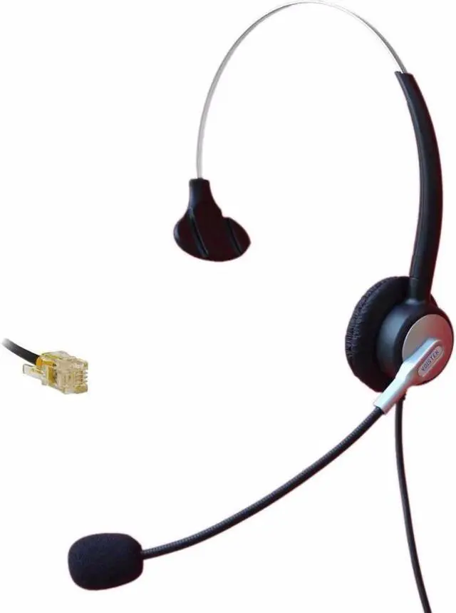 Main image of Aomoproing Wantek Call Center Telephone Headset with Mic for Yealink SIP-T19P T22P T26P T32G T42G T48G and Huawei ET325 ET525 IP Phones