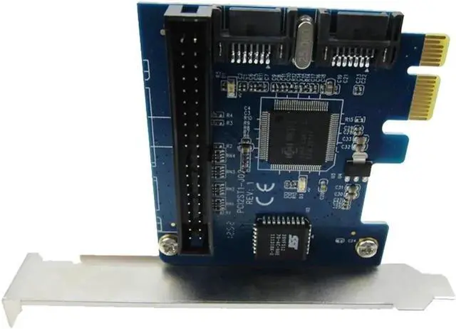 Alt view image 2 of 3 - PCIE to SATA2.0 raid card PCI-e to 2x SATA + IDE 40pin HDD SSD controller adapter