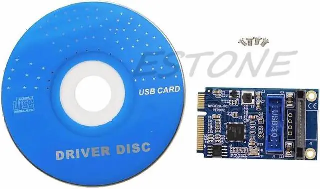 Alt view image 4 of 6 - Mini PCI-E to USB Adapter / PCIE to 19Pin SATA Dual USB3.0 Mini Expansion Card