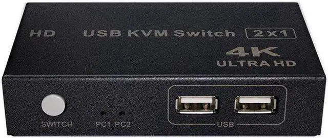 Alt view image 4 of 6 - USB KVM-H2 Converter 4K*2K 30Hz 1080P 2 In 1 Out Ultra Video Switcher Support HDCP PS4 Monitor Keyboard Mouse
