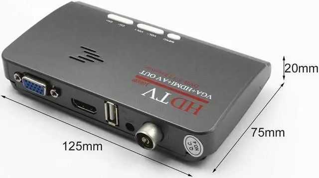 Alt view image 4 of 6 - DVB-T2 Digital TV Signal Receiver Decoder Mini TV Set Top Box with Remote Control Power Adapter