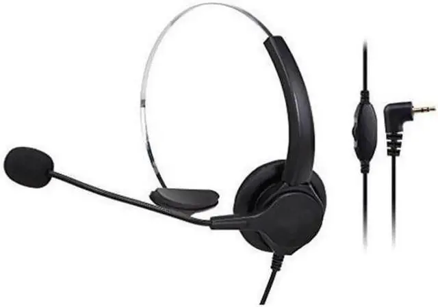 Alt view image 2 of 3 - Aomoproing 3pcs 2.5mm Plug Call Center Telephone Headset Volume Control with Microphone Headphone Noise Cancelling for Home Office Phone