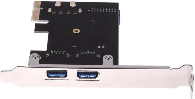 Alt view image 5 of 6 - USB 3.0 PCI-E Expansion Card External 2 Port USB3.0 + Internal 19pin Header PCI E Card 4pin IDE Power Connector for PC