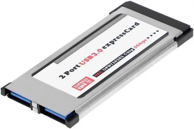 Alt view image 4 of 6 - PCI Express PCI-E PCIe Card Expresscard to USB 3.0 2 Port Adapter 34 mm Express Card Converter