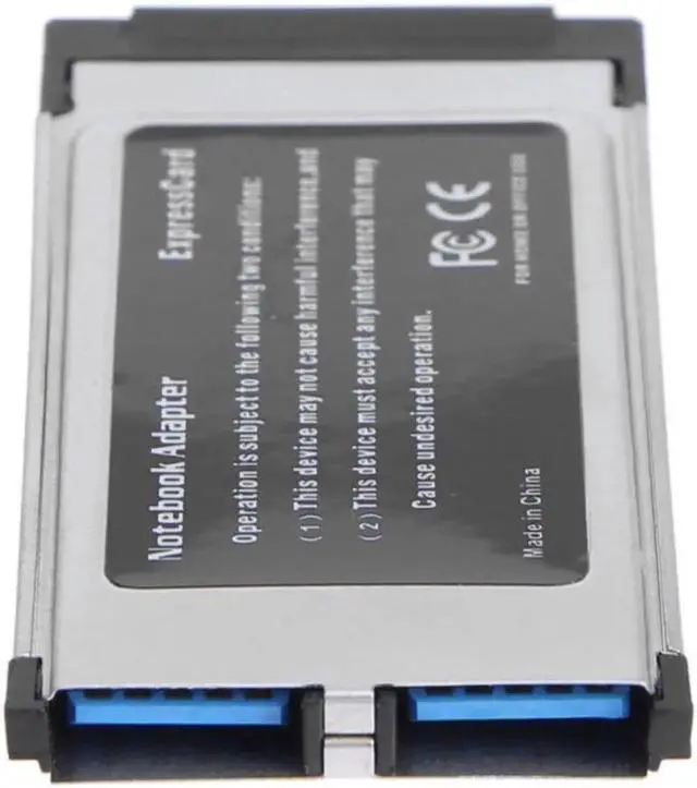 Alt view image 2 of 6 - PCI Express PCI-E PCIe Card Expresscard to USB 3.0 2 Port Adapter 34 mm Express Card Converter
