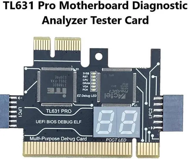 Alt view image 4 of 5 - TL631 Pro Multifunction Desktop Laptop LPC-DEBUG Post Card PCI PCI-E Mini PCI-E Motherboard Diagnostic Analyzer Tester