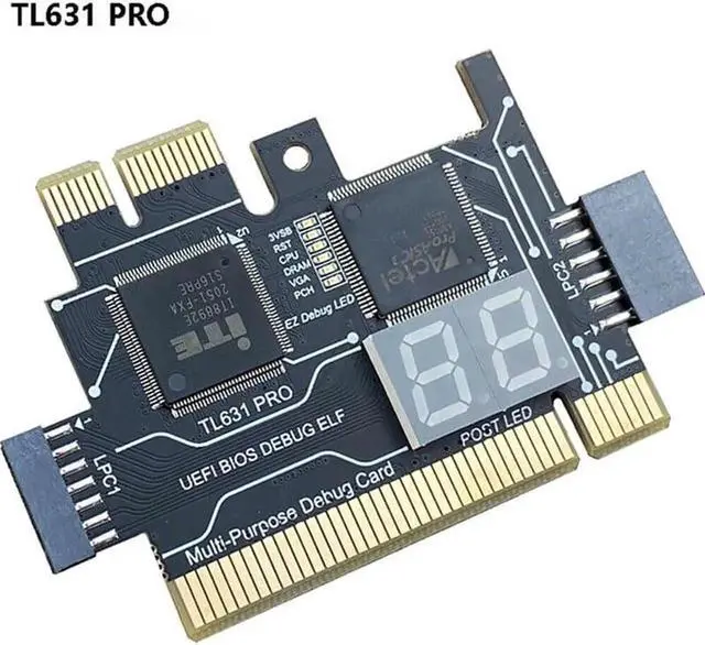 Main image of TL631 Pro Multifunction Desktop Laptop LPC-DEBUG Post Card PCI PCI-E Mini PCI-E Motherboard Diagnostic Analyzer Tester