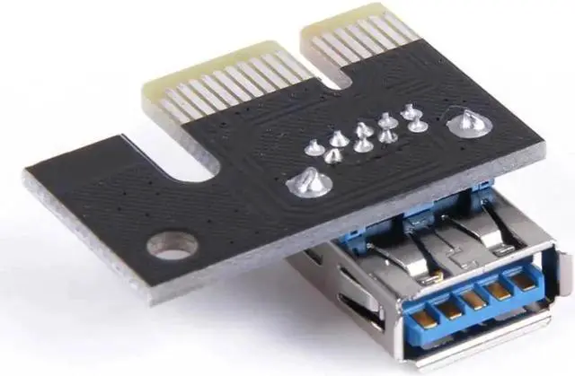 Alt view image 3 of 5 - High Speed Black PCI-E 1X To 16X 4Pin SATA Miner Motherboard PCI Express Expansion Card Extended Line for ETC BTC