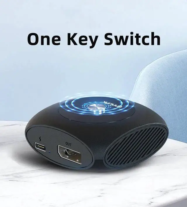 Alt view image 2 of 6 - Displayport Switch DP Splitter DP Bi-Directional Switcher 2X1/1X2 8K 60Hz 4K 120Hz for Monitor Computer TV Box Laptop