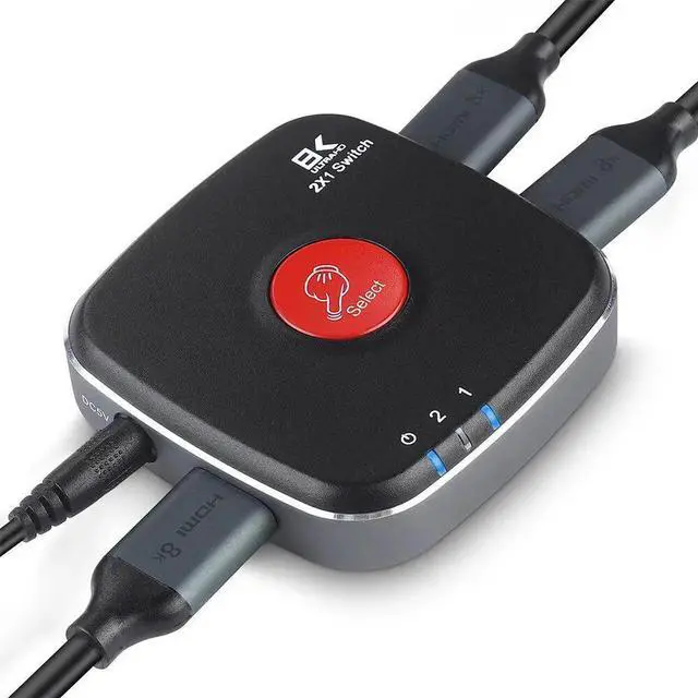 Alt view image 5 of 6 - 2.1 Directional 8K HDMI Switcher supports 8K@60Hz4K@120Hz compatible PS5/PS4 Projector display Blu-ray player Xbox