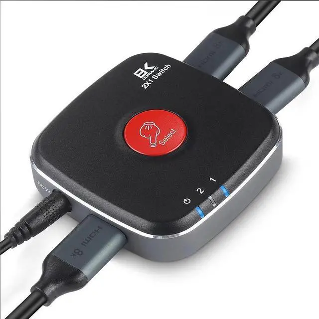 Alt view image 3 of 6 - 2.1 Directional 8K HDMI Switcher supports 8K@60Hz4K@120Hz compatible PS5/PS4 Projector display Blu-ray player Xbox