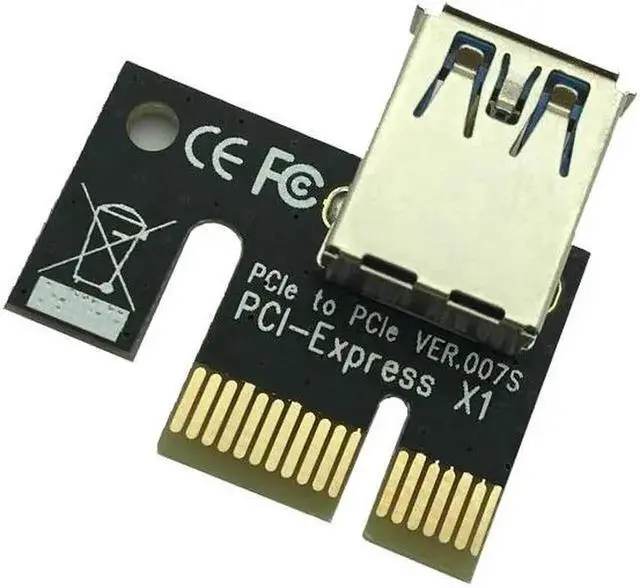 Alt view image 4 of 6 - 3 in 1 60cm USB 3.0 PCIe 1x to 16x PCI Express Extender Riser Card SATA 6pin 4pin Power Supply for Bitcoin Miner Mining BTC