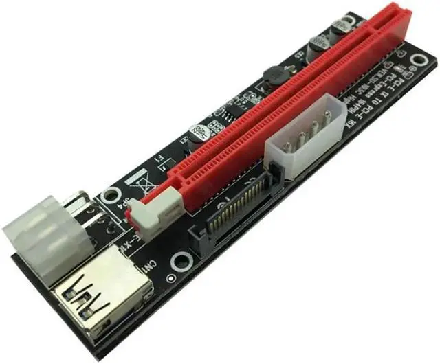 Alt view image 5 of 6 - 3 in 1 60cm USB 3.0 PCIe 1x to 16x PCI Express Extender Riser Card SATA 6pin 4pin Power Supply for Bitcoin Miner Mining BTC