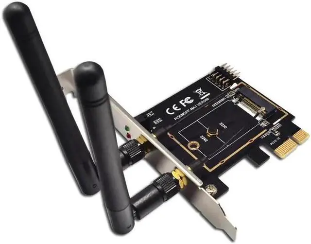 Alt view image 5 of 6 - M.2 NGFF Key A A+E to Mini PCI E Wireless Adapter WiFi Bluetooth Network Card Converter PCI Express 1X M2 NGFF Support 2230 2242