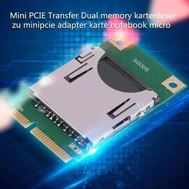 Alt view image 4 of 6 - Mini PCI-E Express PCI-E Solid State Hard Disk to SD Memory Adapter Card Converter Reader