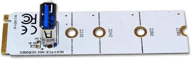 Alt view image 3 of 3 - NGFF to PCI E Riser Card M2 Slot to PCIe Expansion Card USB 3.0 Extender Adapter for Graphics Card for BTC Miner Antminer Mining