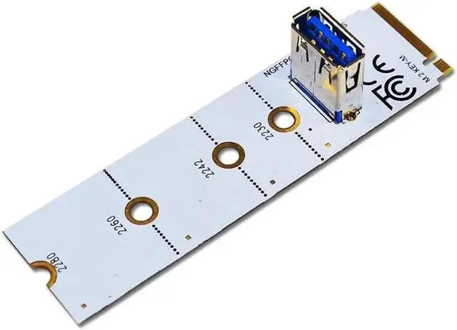 Alt view image 2 of 3 - NGFF to PCI E Riser Card M2 Slot to PCIe Expansion Card USB 3.0 Extender Adapter for Graphics Card for BTC Miner Antminer Mining