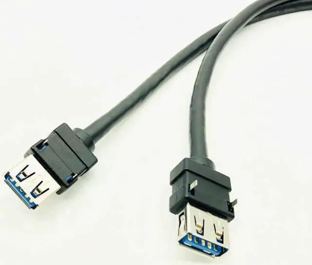 Alt view image 3 of 6 - USB 3.0 Front Panel Cable USB Connector Cable USB 3.0 High Speed 20 pin to Dual Ports USB3.0 Hub with Fixed Foot for PC Computer