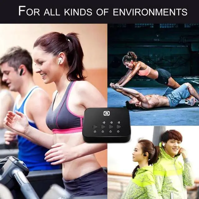 Alt view image 3 of 6 - 3-in-1 Bluetooth Transmitter Stereo Music Receiver Bluetooth 4.0 Wireless Audio Adapter For TV Home Car Stereo System Phone