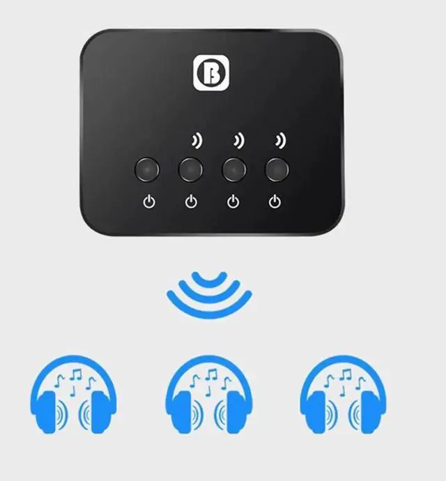 Alt view image 5 of 6 - 3-in-1 Bluetooth Transmitter Stereo Music Receiver Bluetooth 4.0 Wireless Audio Adapter For TV Home Car Stereo System Phone