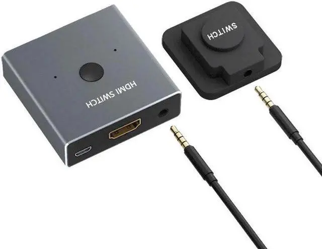 Alt view image 5 of 6 - Switch Adapter Spliter HDMI Switcher 1x2 Mini 1 IN 2 OUT Wire Control HD 2.0 4K For XBOX 360 PS4 Smart Android