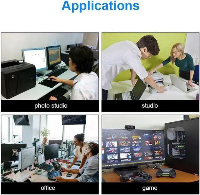 Alt view image 5 of 6 - AM-KM402 4 Ports USB Synchronizer USB Keyboard Mouse Synchronous Controller Aluminum Alloy KVM Switcher Wide Compatibility