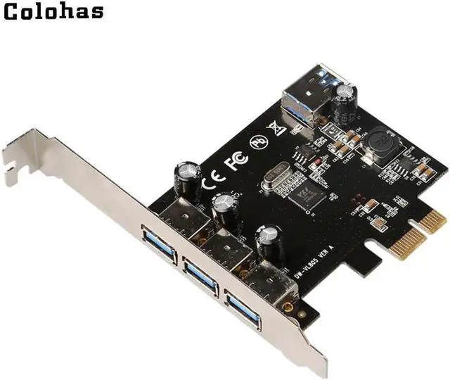 Main image of 5Gbps PCI Express Controller Card PCI-E to 3 External & 1 Internal USB 3.0 Type A Female Ports Expansion Card HUB for Desktop PC