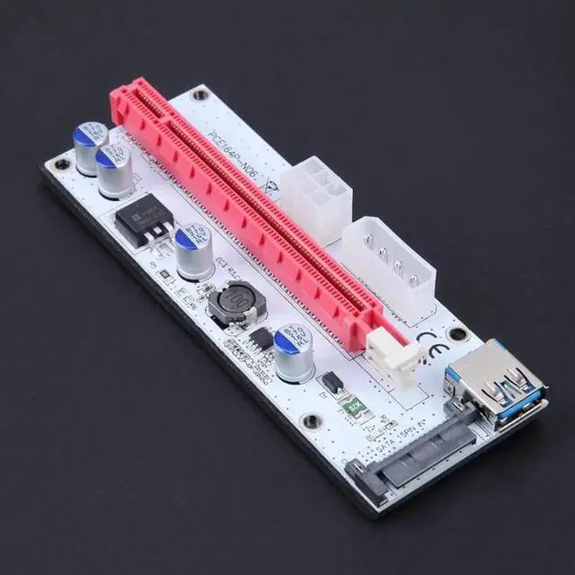 Alt view image 5 of 6 - 10PCS 60cm 008S PCI-E Riser Cards 1X 16X USB3.0 Adapter Riser Card Cable Wire for BTC Miner Mining