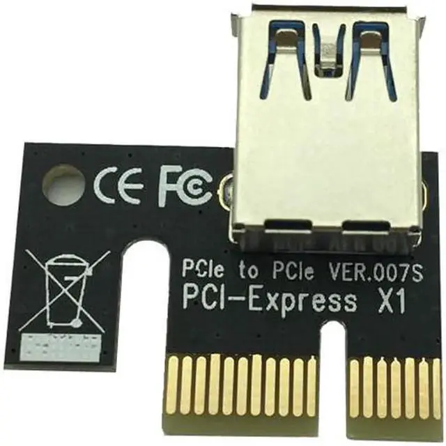 Alt view image 6 of 6 - Black Board 60cm PCI-E PCI Express Extender Riser Card 1x to 16x USB 3.0 SATA 4Pin 6Pin IDE Molex Power for Mining Bitcion Miner