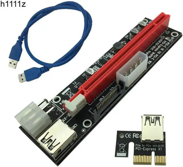 Main image of Black Board 60cm PCI-E PCI Express Extender Riser Card 1x to 16x USB 3.0 SATA 4Pin 6Pin IDE Molex Power for Mining Bitcion Miner