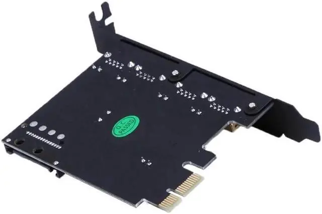 Alt view image 3 of 6 - 4 Ports PCI-E to USB 3.0 PCI Express Expansion Card Adapter VIA 5Gbps with SATA 15-Pin Power Connector for Desktop Black