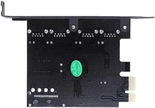 Alt view image 5 of 6 - 4 Ports PCI-E to USB 3.0 PCI Express Expansion Card Adapter VIA 5Gbps with SATA 15-Pin Power Connector for Desktop Black
