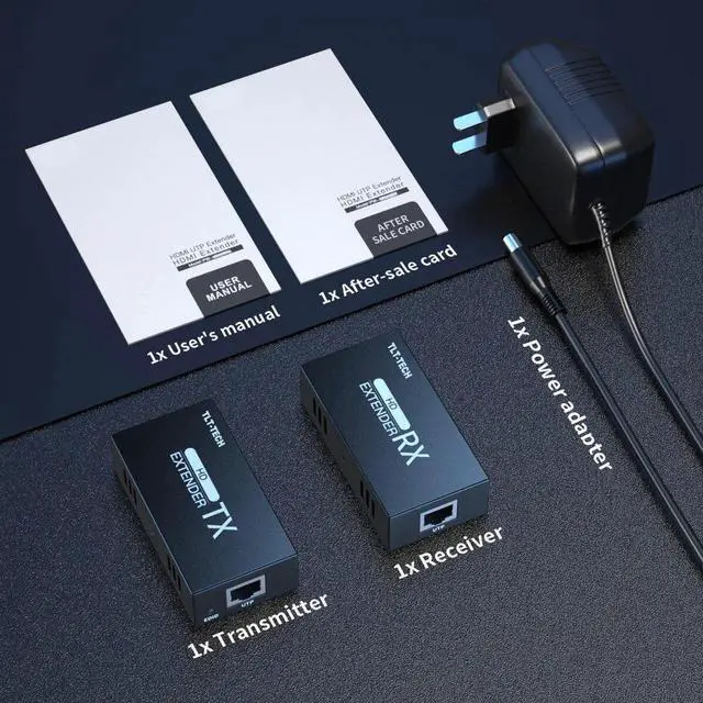 Alt view image 3 of 6 - TLT-TECH HDMI-Compatible Over Cat5/6 Extender up to 164ft (50m) 1080P@60Hz Support 3D POC EDID functions