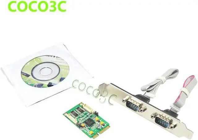 Alt view image 5 of 5 - Mini PCIe To 2 RS-232 Ports adapter for Mini ITX motherboard Mini PCI express 2 Serial DB9 Ports Controller Card