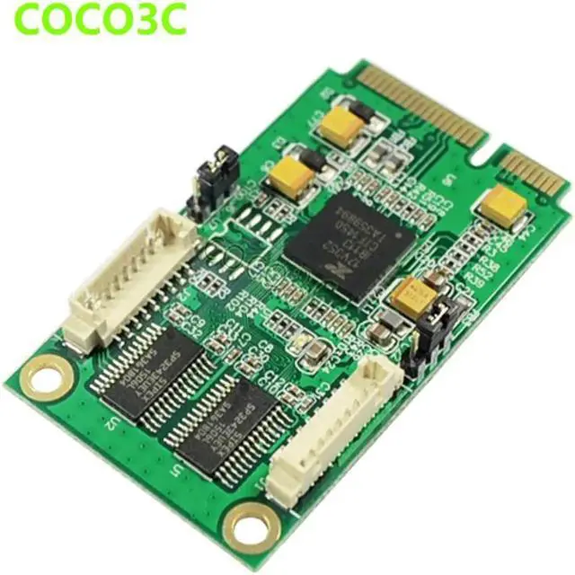 Alt view image 2 of 5 - Mini PCIe To 2 RS-232 Ports adapter for Mini ITX motherboard Mini PCI express 2 Serial DB9 Ports Controller Card