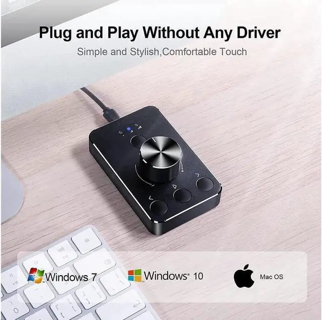Alt view image 6 of 7 - Controller Knob with 3 Volume Control Modes and One-Click Mute Function Volume Controller Audio Adjuster for MAC/Win7/8/10