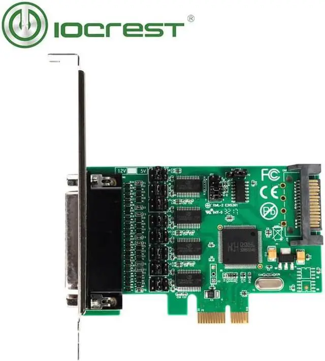 Alt view image 3 of 4 - 4 DB-9 serial rs232 ports pcie controller card with 1 TTL port with fan-out cable