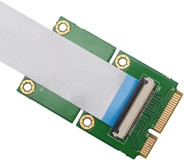 Alt view image 5 of 6 - Mini USB PCI-E to PCI-E Mini 1X Extension Cord Adapter Card with USB Riser Card