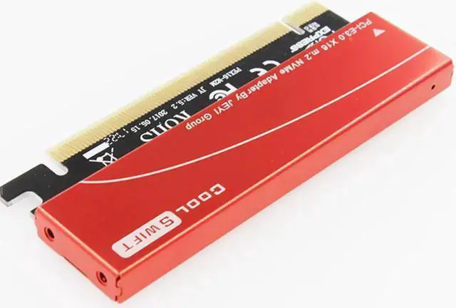 Alt view image 4 of 5 - PCI e M2 adapter M2 NGFF SSD NVMe 2280 m key to PCI e x16 adapter M.2 PCIe Card for ssd m2 with Heat dissipation aluminum box