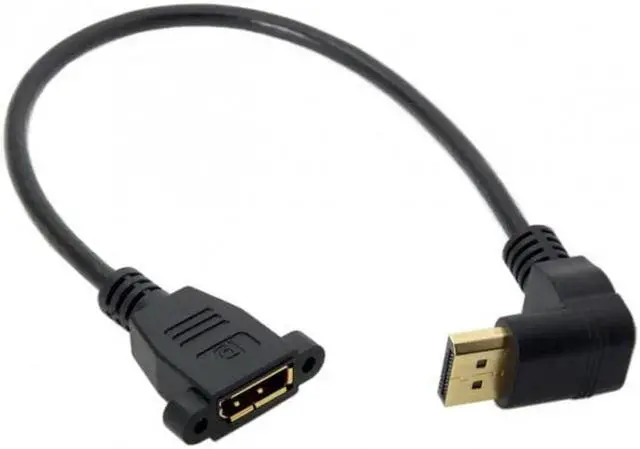 Alt view image 3 of 7 - Aomoproing DisplayPort Display Port Male to Female 90 Degree Up Angled Extension Cable