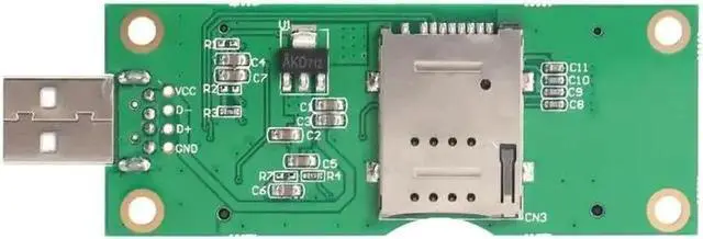 Alt view image 2 of 6 - Mini PCI-E to USB Adapter with SIM 8Pin Card Slot for WWAN/LTE Module Mini Card to Desktop PC Support SIM 6pin/8pin Card Connect