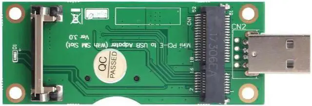 Main image of Mini PCI-E to USB Adapter with SIM 8Pin Card Slot for WWAN/LTE Module Mini Card to Desktop PC Support SIM 6pin/8pin Card Connect