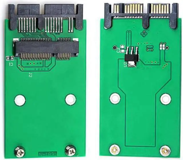 Alt view image 6 of 7 - Aomoproing USB 3.0 to mSATA 50Pin SSD & 1.8" Micro SATA 7+9 16pin Adapter Add on Cards PCBA