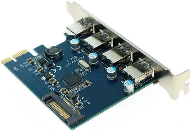 Main image of USB 3.0 PCI express Expansion Card 4 port PCI-E to USB3.0 Computer Expansion Card PCIe USB adapter Chip Fresco FL1100 for win 10