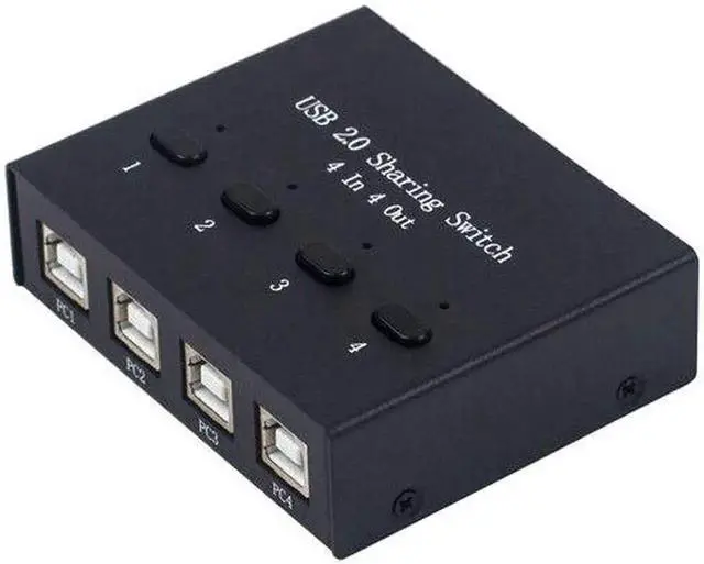 Alt view image 4 of 6 - USB Switch For Xiaomi Mi Box Keyboard Mouse Printer Monitor 4 PCs Sharing 4 Devices USB2.0 Switch