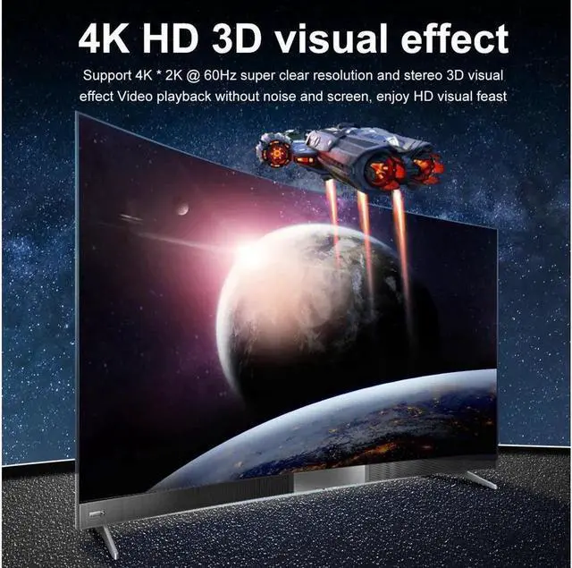Alt view image 2 of 7 - 4K@60fs HDMI Splitter 1x4 HDMI 2.0 Splitter 4 Display (Same Time) 3.5mm Audio Output Optical SPDIF Toslink with Power Supply for HDTV Blu-ray DVD HD-DVD Players PS3 PS4 XBOX PC laptop